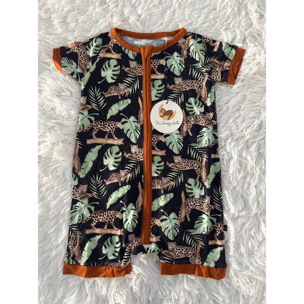 Nwt The Sleepy Sloth Leopard 1pc‎ romper 2T